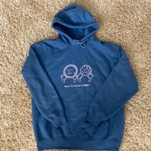 Lonely Ghost Blue Sweatshirt Want to go for a Walk?